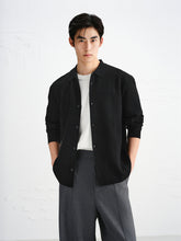 Men's Embroidered Collar Knit Cardigan